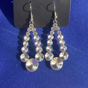 Kaleidoscope Silver Teardrop Earrings
